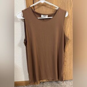 Sleeveless Brown Top